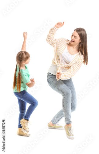 Happy mother and her little...