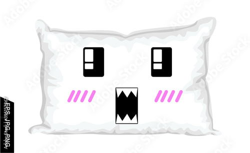 set of pillow vector with Emoji design