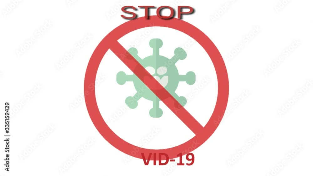 Stop coronavirus banner. 2019-nCoV virus with dangerous cells and lettering stop coronavirus. Pandemic coronavirus outbreak concept, 4K motion graphic Stop coronavirus banner. 2019-nCoV virus with dangerous cells and lettering stop coronavirus. Pandemic coronavirus outbreak concept, 4K motion graphic