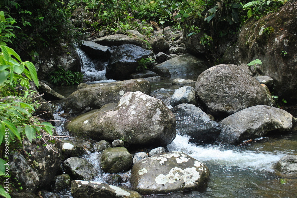 Rivers and waterfalls in the tropical forest of Panama Rivers and waterfalls in the tropical forest of Panama