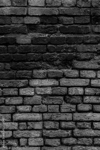 Old Brick Wall Texture (Black and White)