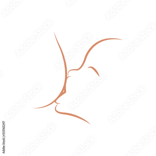 world breastfeeding day silhouette logo design vector in a white background