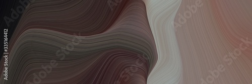 abstract decorative header design with very dark violet, gray gray and pastel brown colors. dynamic curved lines with fluid flowing waves and curves