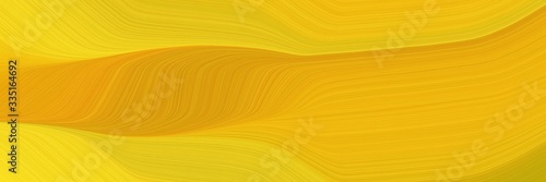 abstract decorative header with vivid orange  gold and golden rod colors. elegant curved lines with fluid flowing waves and curves