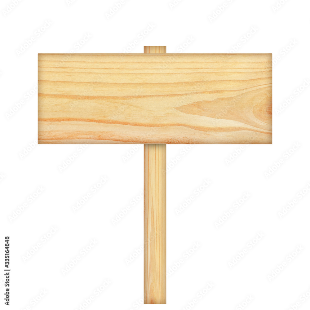 Wooden sign isolated on white background Wooden sign isolated on white background