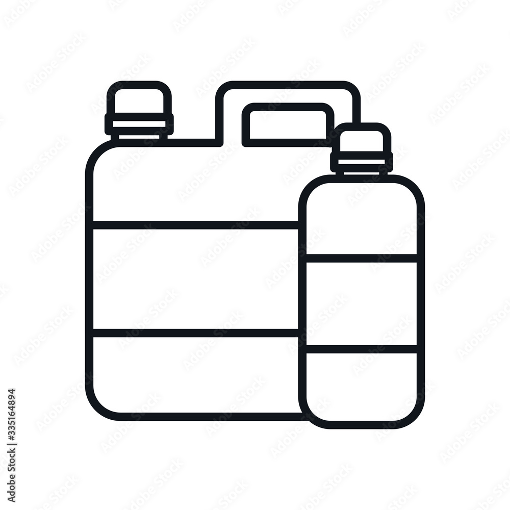 detergent bottles line style icon vector design detergent bottles line style icon vector design