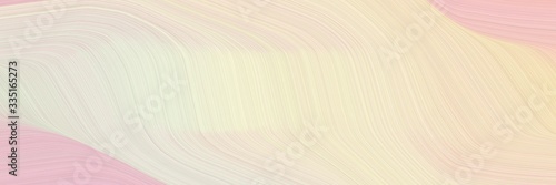 abstract surreal header design with antique white, baby pink and linen colors. elegant curved lines with fluid flowing waves and curves