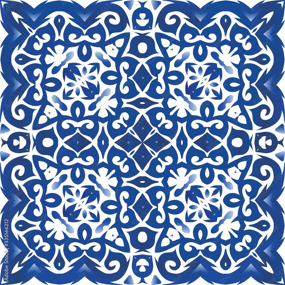 Decorative color ceramic azulejo tiles.