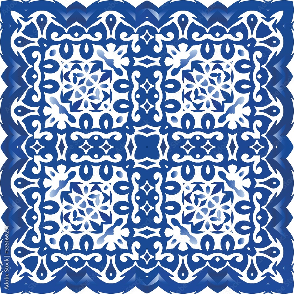 Fototapeta premium Portuguese vintage azulejo tiles.