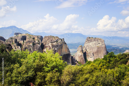 Meteora monastery, mountains, views, landscapes and panoramas, Thessaly, Greece, summer