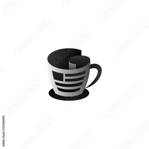 drink and newspaper logo design