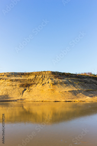 Fototapeta Naklejka Na Ścianę i Meble -  natural sand quarry pond nature landscape geology