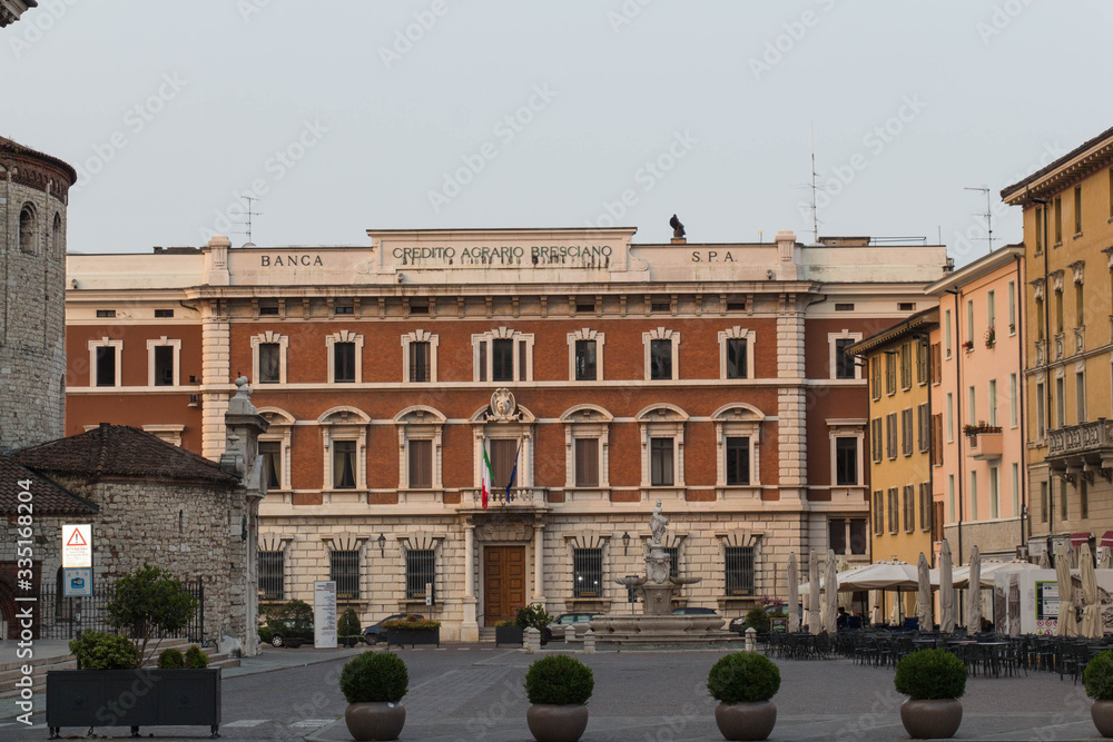 Negroboni palace on Piazza Paolo VI, Brescia, Lombardy, Italy.