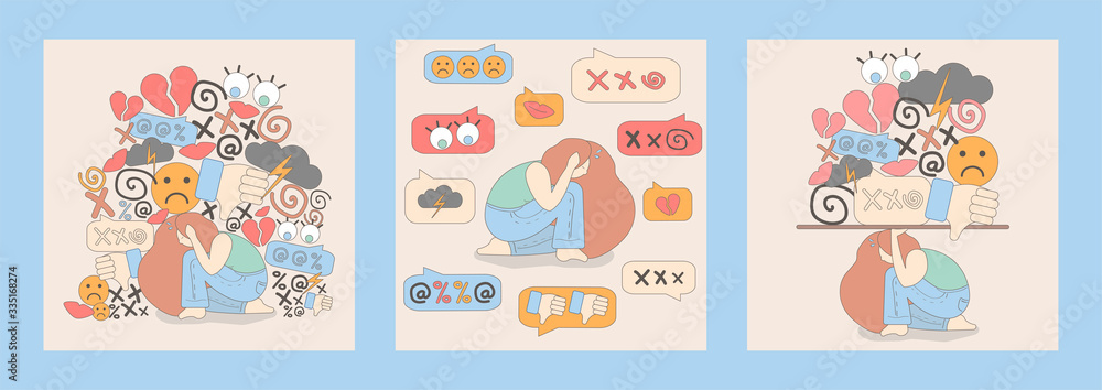 three cyber bullying illustrations three cyber bullying illustrations