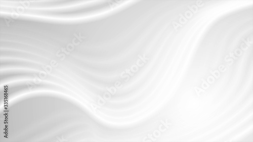 Grey liquid abstract 3d refracted waves background