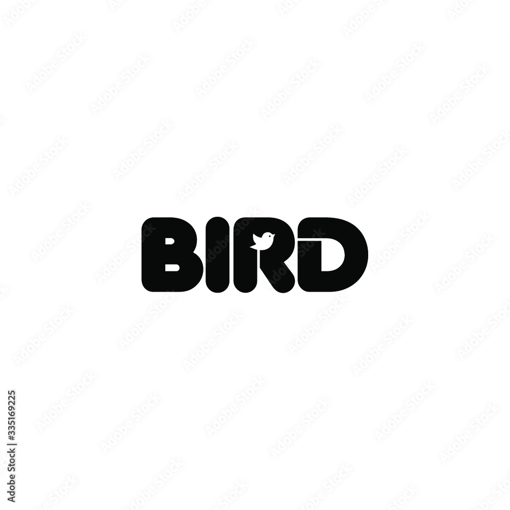 bird letter original monogram logo design