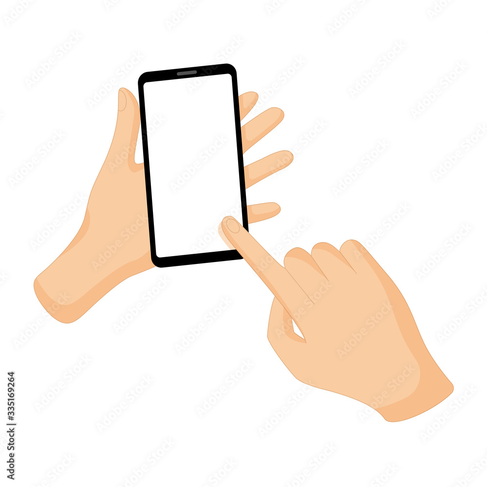 Hands holding the phone fingers app Internet Hands holding the phone fingers app Internet