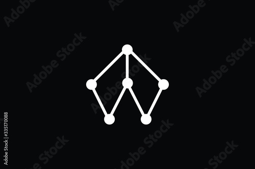 Blockchain Logo Template. Technology Vector Design. Cryptocurrency Illustration. Outstanding professional elegant trendy awesome artistic black and white color blockchain icon logo.