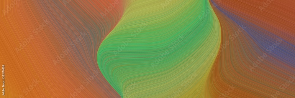abstract dynamic curved lines moving banner with sienna, moderate green and medium sea green colors. elegant curved lines with fluid flowing waves and curves abstract dynamic curved lines moving banner with sienna, moderate green and medium sea green colors. elegant curved lines with fluid flowing waves and curves