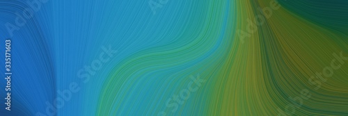 abstract dynamic curved lines dynamic header with steel blue, dark olive green and sea green colors. elegant curved lines with fluid flowing waves and curves
