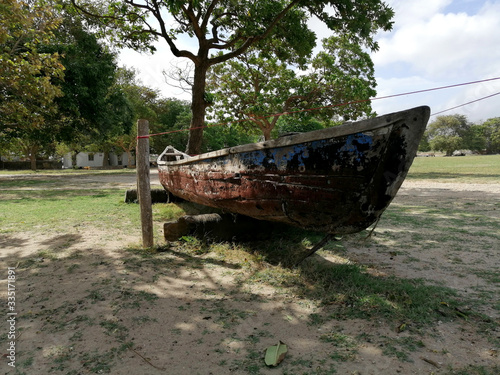 The boat place inside of the jaffna fort in Sri Lanka.