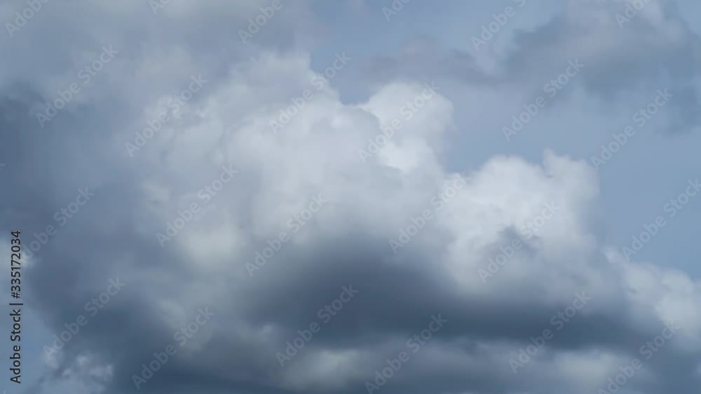 Dramatic clouds sky before thunder storm TimeLapse. Abstract nature background of beautiful white & dark rain cloudscape moving by wind in rainy season in tropical summer sky, overcast weather, space Dramatic clouds sky before thunder storm TimeLapse. Abstract nature background of beautiful white & dark rain cloudscape moving by wind in rainy season in tropical summer sky, overcast weather, space