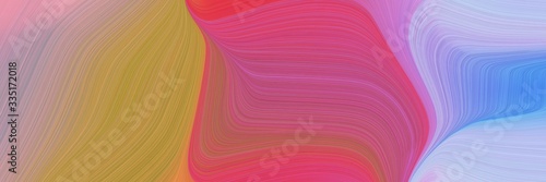 abstract dynamic curved lines artistic banner with indian red, light pastel purple and rosy brown colors