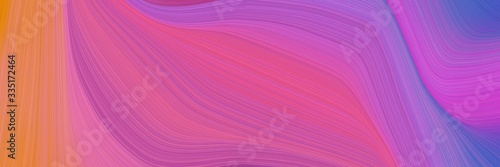 abstract dynamic curved lines flowing designed horizontal banner with pale violet red, mulberry and bronze colors. elegant curved lines with fluid flowing waves and curves