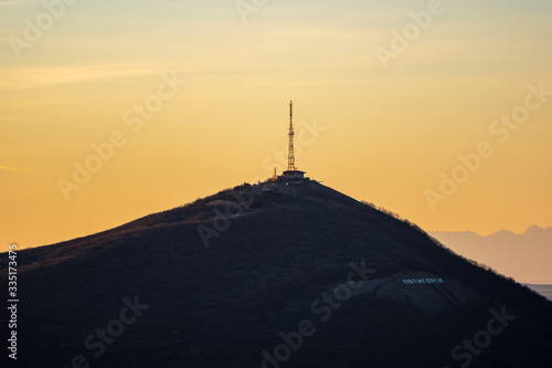 Mount Mashuk in the rays of dawn