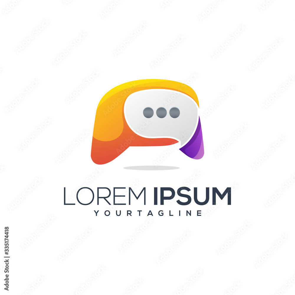 awesome message gradient logo vector awesome message gradient logo vector