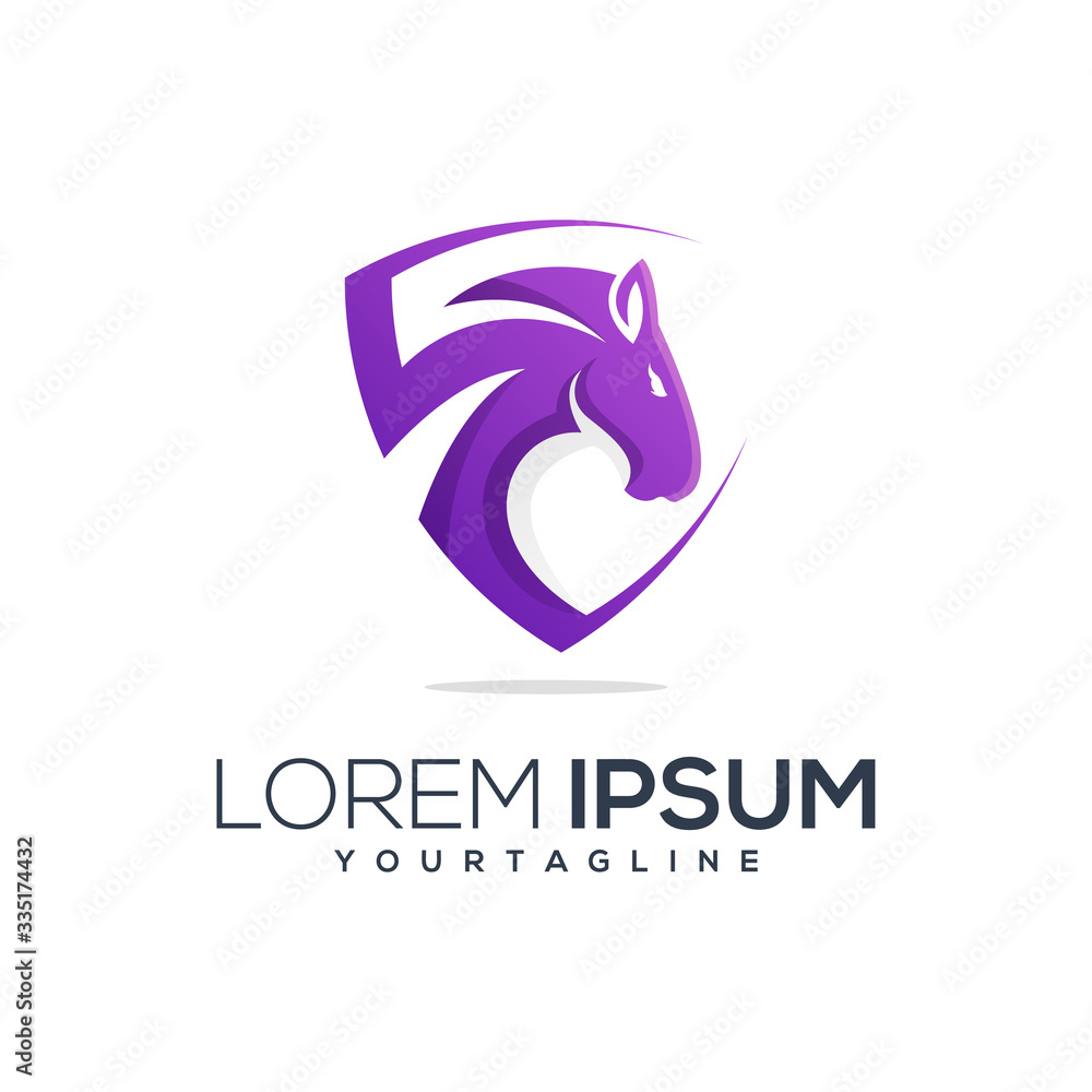 awesome horse gradient logo vector awesome horse gradient logo vector