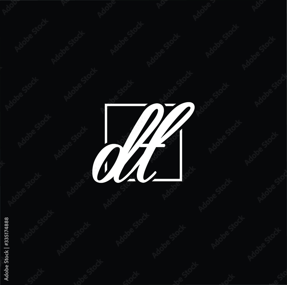 Minimal elegant monogram art logo. Outstanding professional trendy awesome artistic DT TD initial based Alphabet icon logo. Premium Business logo White color on black background Minimal elegant monogram art logo. Outstanding professional trendy awesome artistic DT TD initial based Alphabet icon logo. Premium Business logo White color on black background