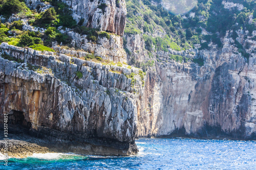 Paxos and Atipaxos islands sea, cliffs and mountains Greece