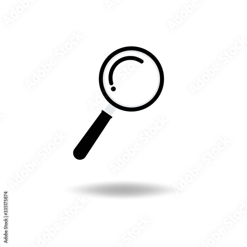 Magnifying Glass Icon Isolated On Transparent Background,Vector Illustration. 