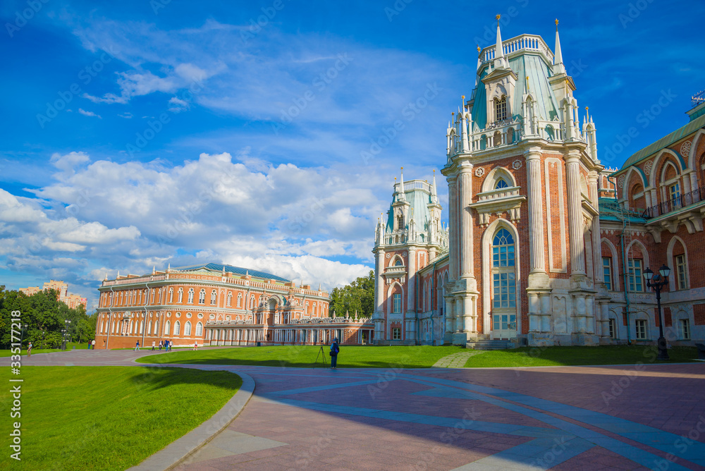 At the Grand Tsaritsyno Palace on a sunny September day. Moscow, Russia