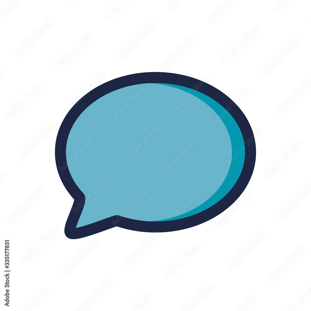bubble speech vector icon in trendy flat design bubble speech vector icon in trendy flat design
