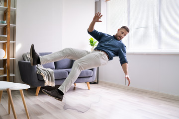 Man Falling At Home