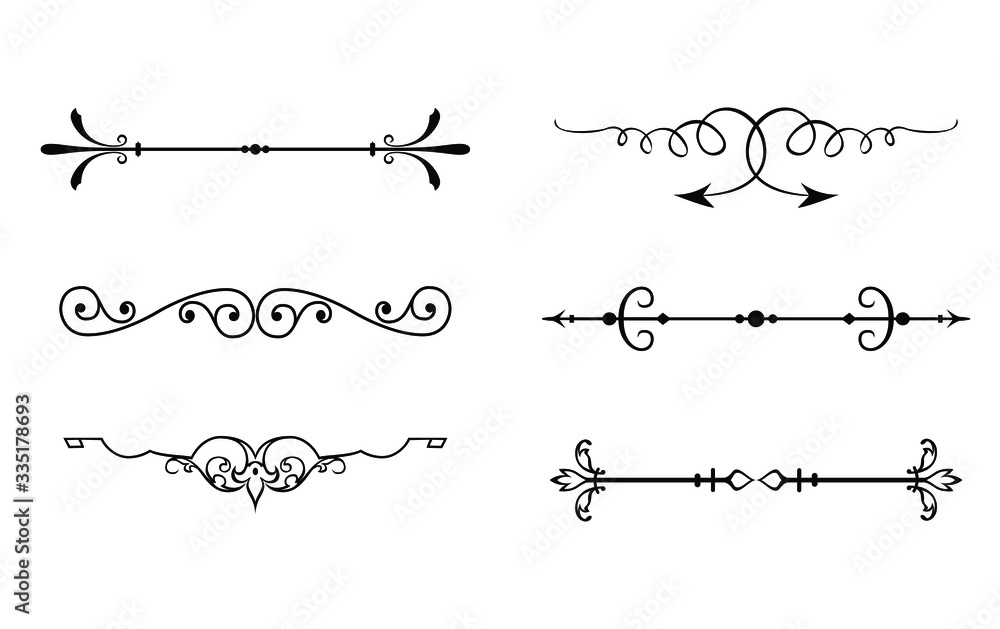 vector set of dividers