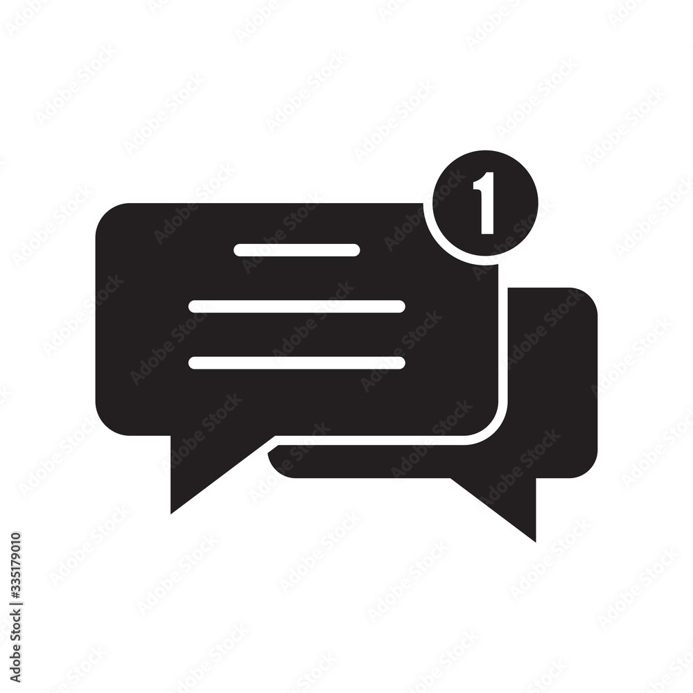 bubble speech vector icon in trendy flat design bubble speech vector icon in trendy flat design
