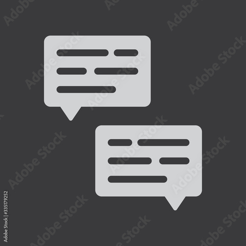 Chat speech bubble icon. Online conversation dialogue symbol.