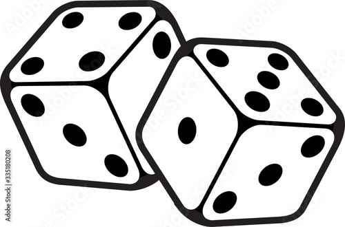Game dice in flight Casino dice