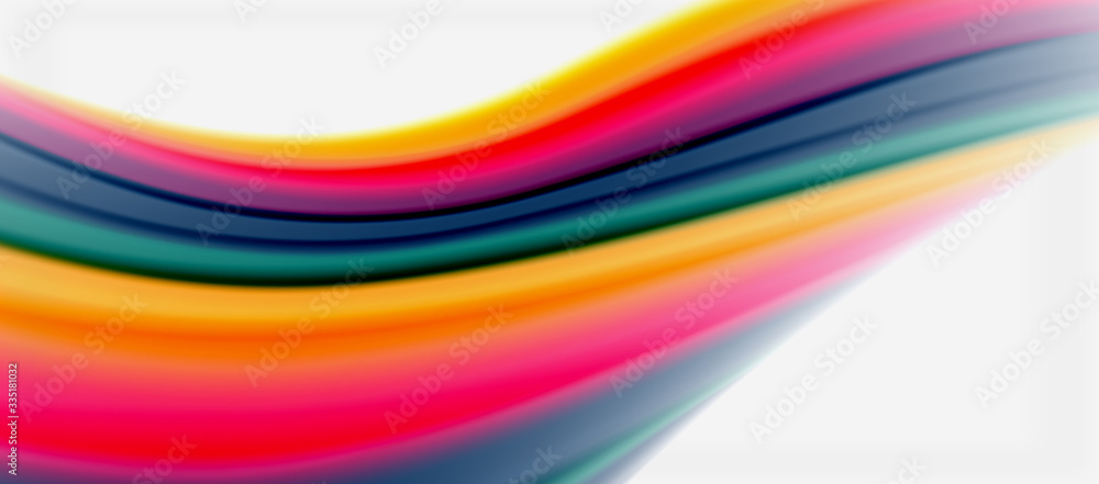 Wave lines abstract background, smooth silk design with rainbow style colors. Liquid fluid color waves. Vector Illustration Wave lines abstract background, smooth silk design with rainbow style colors. Liquid fluid color waves. Vector Illustration