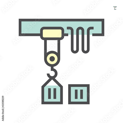 Overhead crane icon, 64x64 perfect pixel and editable stroke.