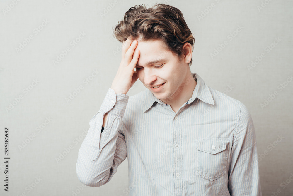 man has a headache man has a headache