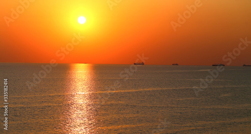 Beautiful photo landscape sunset seascape