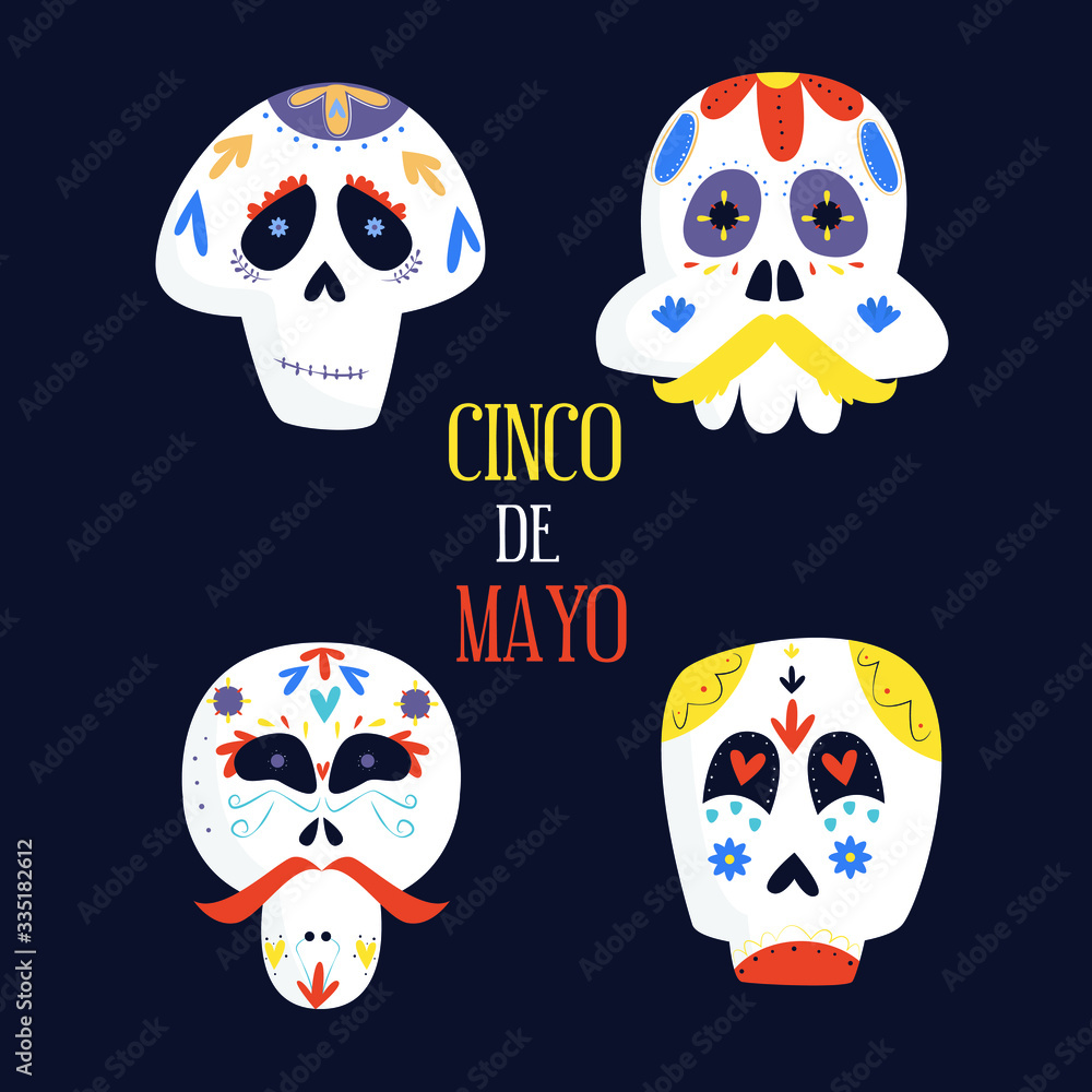 cinco de mayo skull collection cinco de mayo skull collection