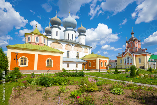 July sunny day in the Tikhvin Assumption Monastery. Tikhvin, Russia photo