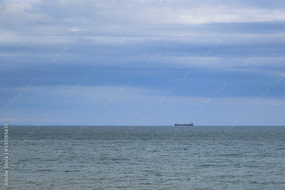 Providence oil tanker at sea horizon Providence oil tanker at sea horizon
