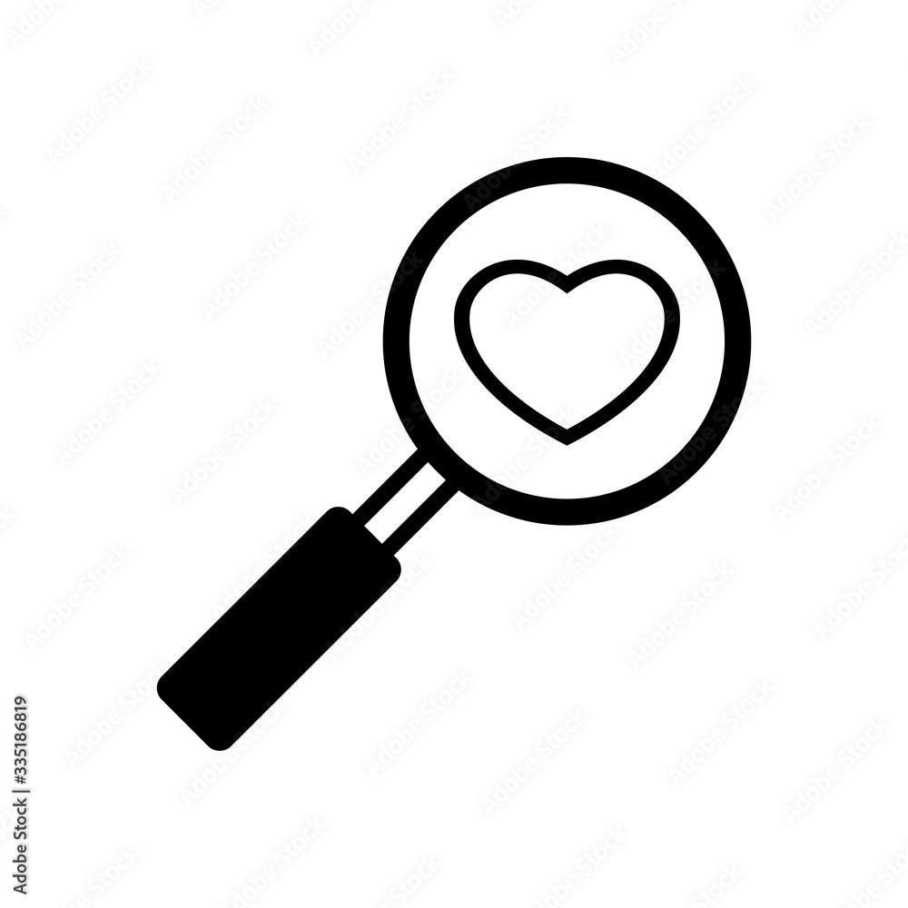 Magnifying of searching concepts icon vector Magnifying of searching concepts icon vector