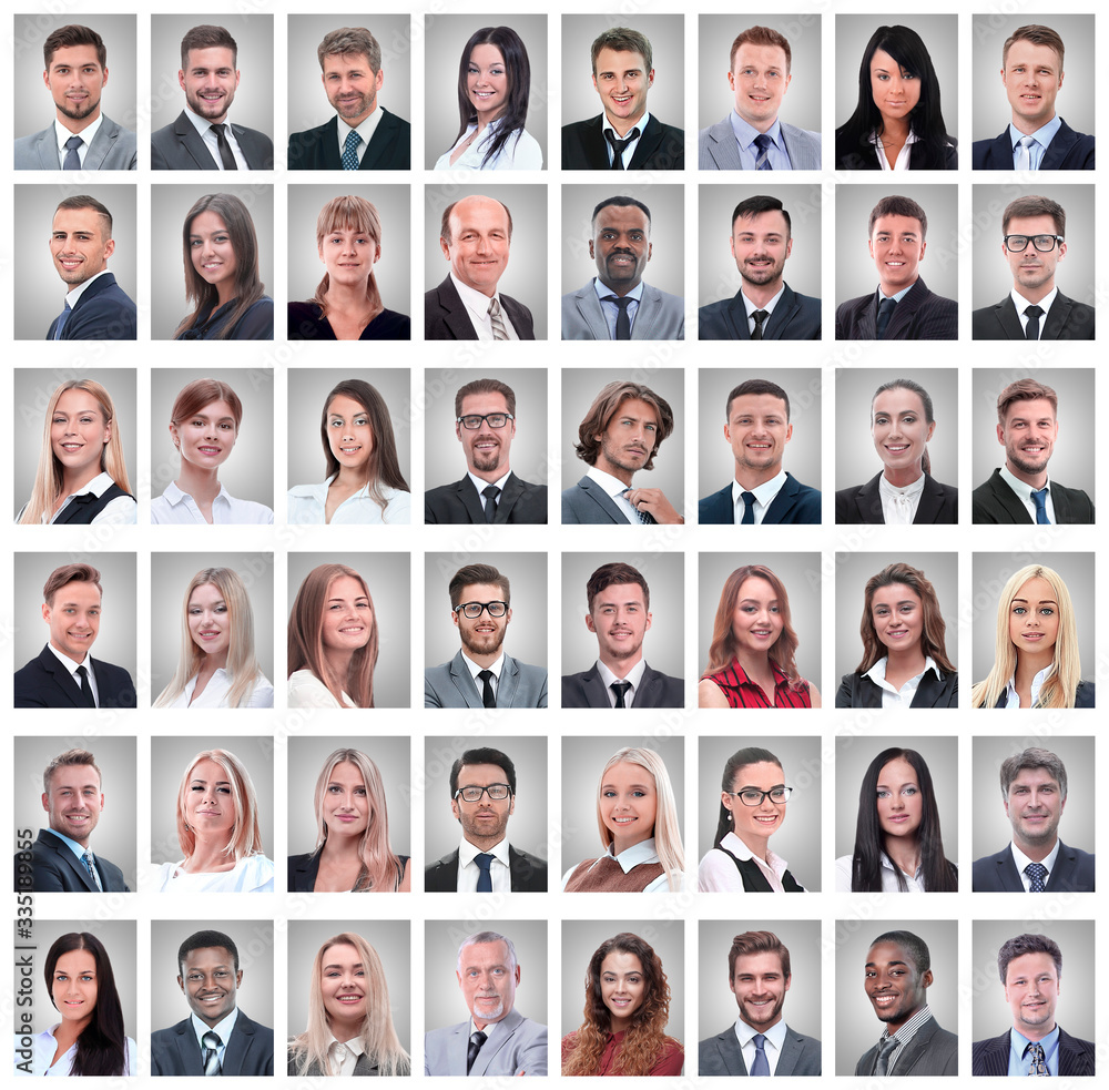 portraits of successful young businessmen isolated on white portraits of successful young businessmen isolated on white